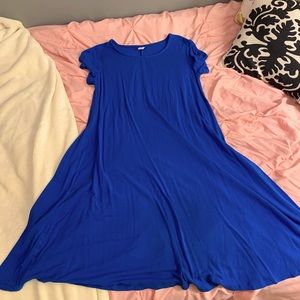 Old Navy bright blue t-shirt dress
